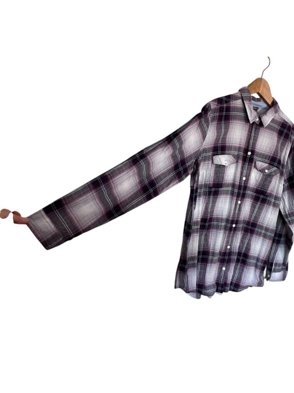 Eddie Bauer Women TXL Cotton Flannel Shirt Plaid Button Up Granola Cabincore - Picture 4 of 14